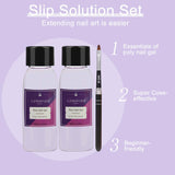GZMAYUEN Poly Nail Gliding Solution 30ml * 2 Nail Extension Gel Flytande Poly Extension Gel - Enkel DIY Gliding Solution med borste
