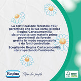Regina Cartacamomilla - 8 rullar toalettpapper, 300 fluffiga ark, 3 lager, mjukt och fast, återvinningsbart pappersförpackning