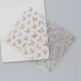 JMEOWIO 3D Nagelsticker Schmetterling Nail Art Sticker Selbstklebend Nagelaufkleber 5D Stereoskopisk Dekoration Nageldesign Zubehör 1 Blatt