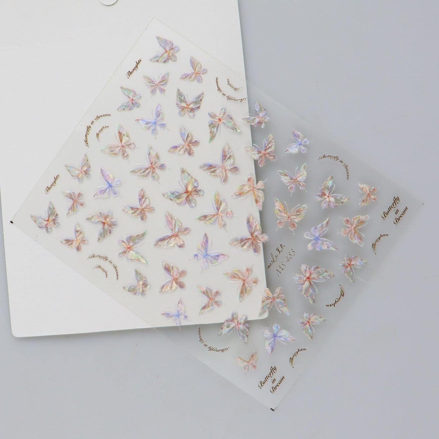 JMEOWIO 3D Nagelsticker Schmetterling Nail Art Sticker Selbstklebend Nagelaufkleber 5D Stereoskopisk Dekoration Nageldesign Zubehör 1 Blatt