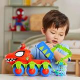 Marvel Spidey och hans supervänner Dino Crawler Superhjälte-lekset med Spidey och Dino-figurer och transportleksak för åldrarna 3 och uppåt Actionfigurer Naty Shop