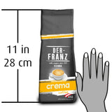 DER-FRANZ Kaffee Crema, Intensität 4/5, 100% Arabica, ganze Kaffeebohnen, 3 x 500 g