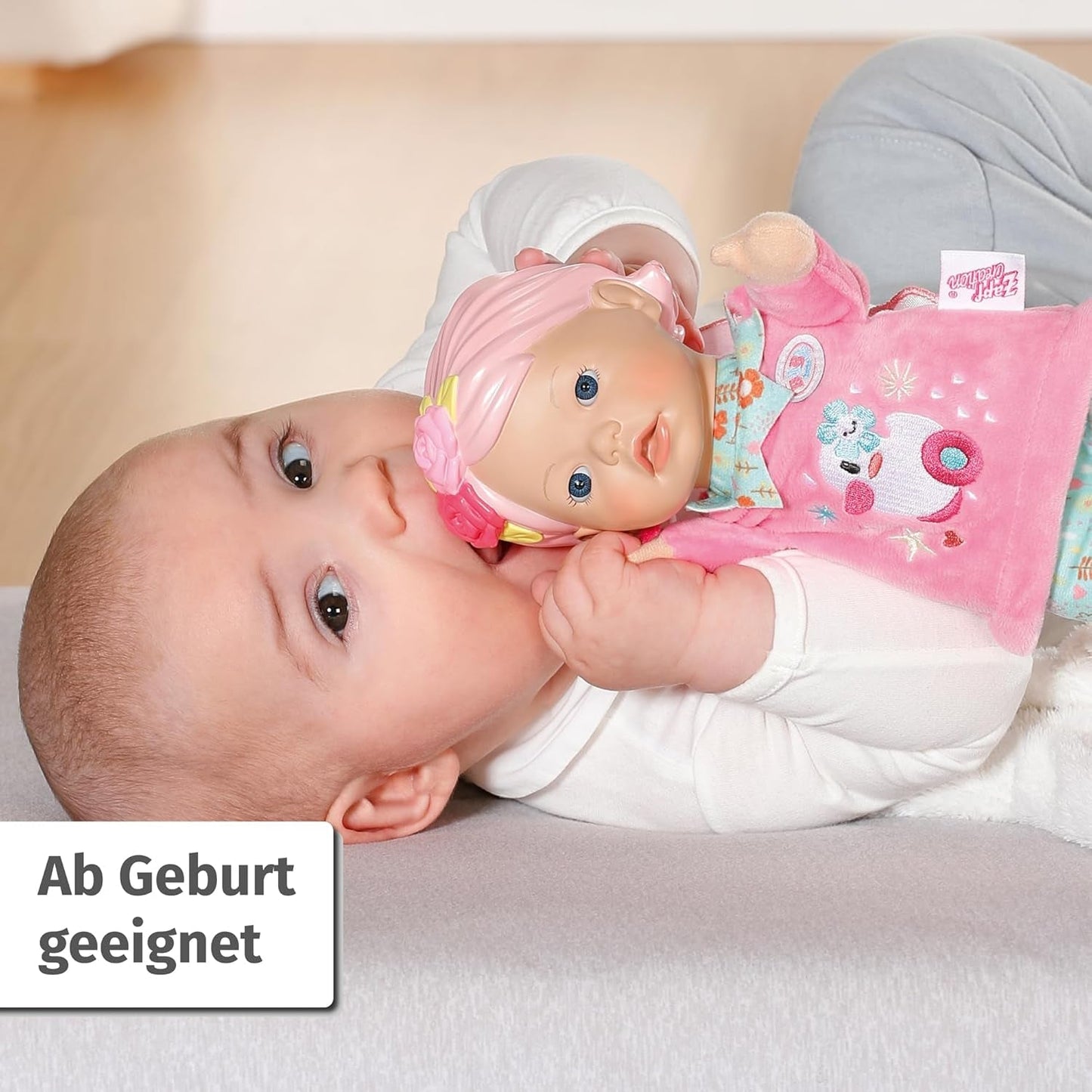 BABY född för bebisar Avgift Mjuk kroppsdocka med fingerfickor i armarna 26 cm hög handdocka 834695 Zapf Creation