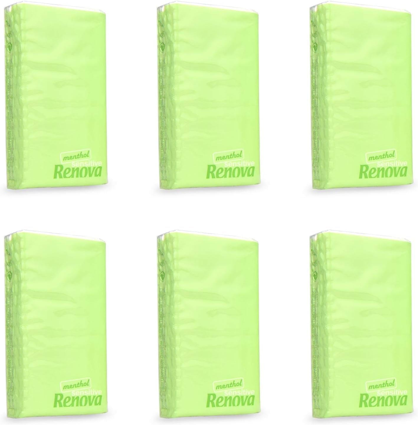 Pocket Tissues Renova SENSITIVE MENTHOL 6-pack Vanlig vit 1 st (pack om 6)