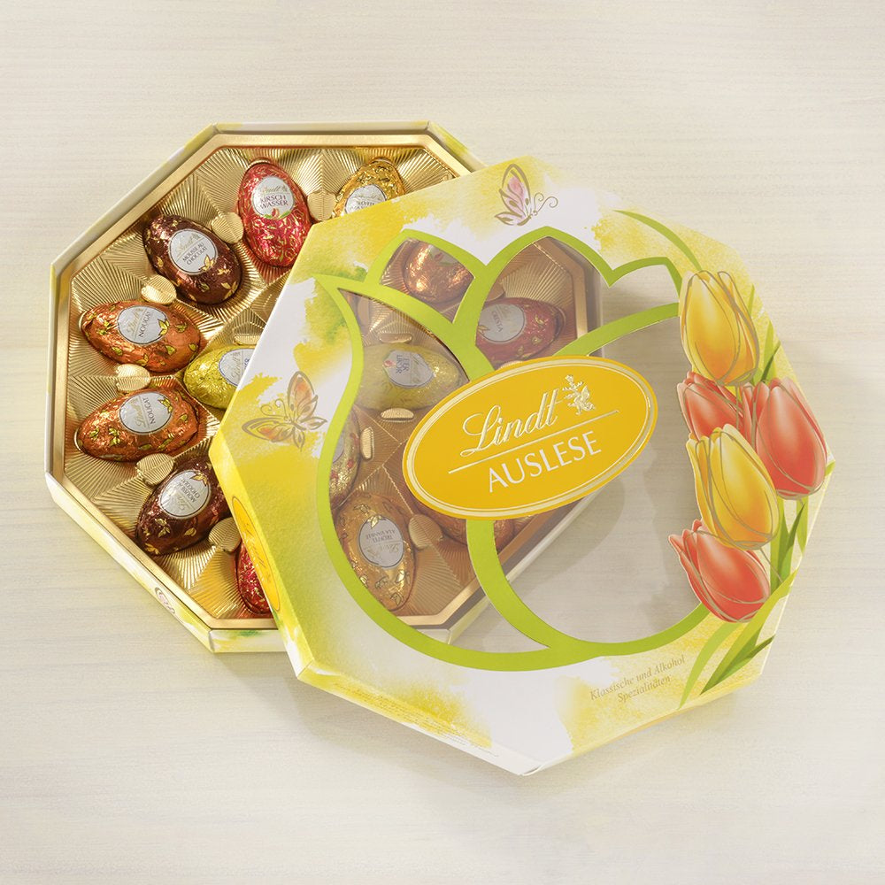 Choklad urval ägg | 288 g | 2 x Crested Eggs och Chokladtryffel | 3 x 90g | De finaste Marc de Champagne-tryfflarna i vit choklad | Påskchoklad | Gåva av choklad