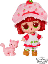 LOL Överraskning! Älskar Strawberry Shortcake Tots - Samlardoftande dockor med 7 överraskningar, husdjur, mode, skor, hatt, lekset med Strawberry Shortcake Convertible House, 4+