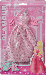 Simba 105723369 - Steffi Love Glamour / Dockklädsset / 3 olika artiklar / Endast en artikel ingår / Balklänning för alla 29 cm dockor / Docka ingår inte