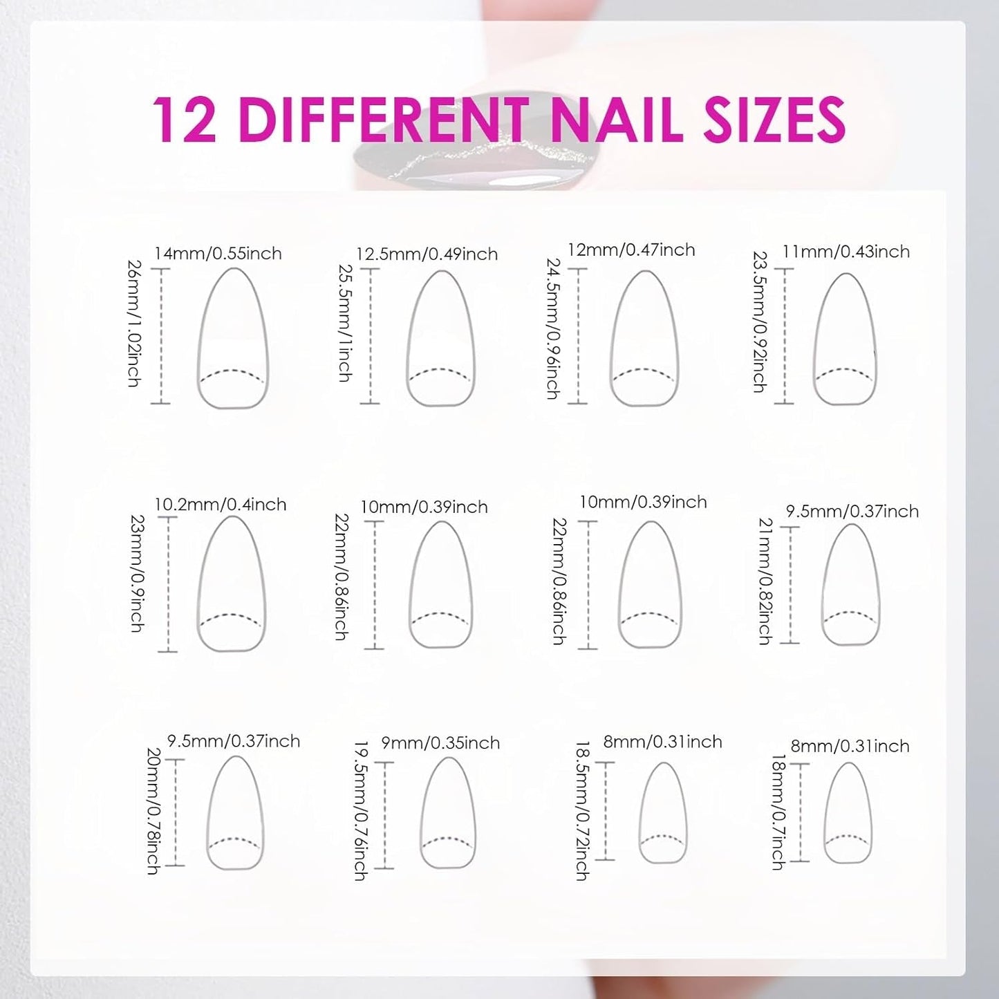 24st röda och svarta lösnaglar lim på lösnaglar Lim på naglar Mandelformade nagelspetsar Heltäckande lösnaglar Press On Nails Set Röda och svarta lösnaglar