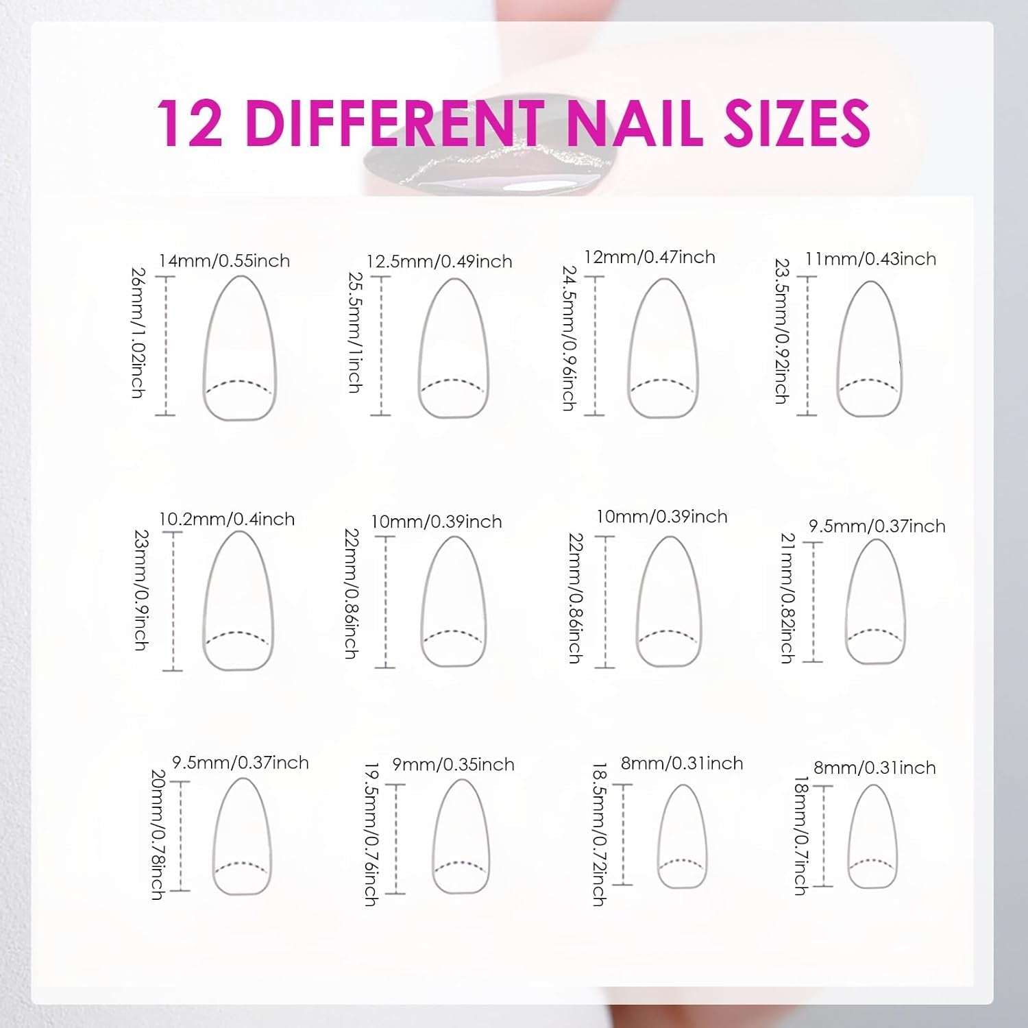 24st röda och svarta lösnaglar lim på lösnaglar Lim på naglar Mandelformade nagelspetsar Heltäckande lösnaglar Press On Nails Set Röda och svarta lösnaglar