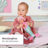 BABY born Mermaid för bebisar, tvättbar mjuk docka, sjöjungfrudocka med mjukt vinylhuvud, 33 cm hög, 832288 Zapf Creation
