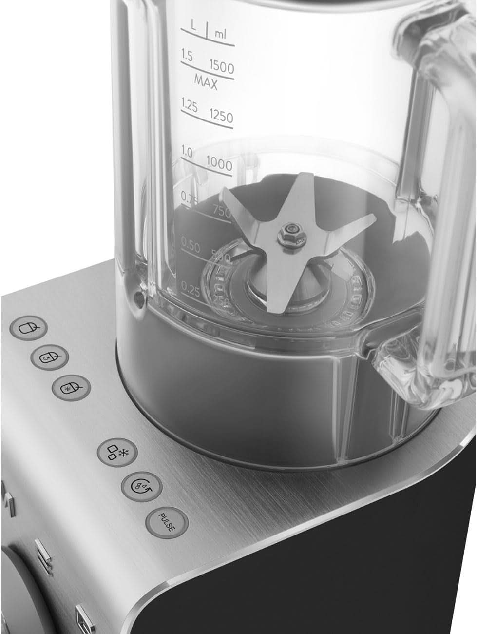 SMEG, Hochleistungsmixer BLC01BLMEU, 5 förinställda program, 9 manuella hastigheter, Paus & Puls-Funktion, Kunststoffgehäuse, Rutschfeste Basis, 1400 W, Schwarz Kitchen Naty Shop