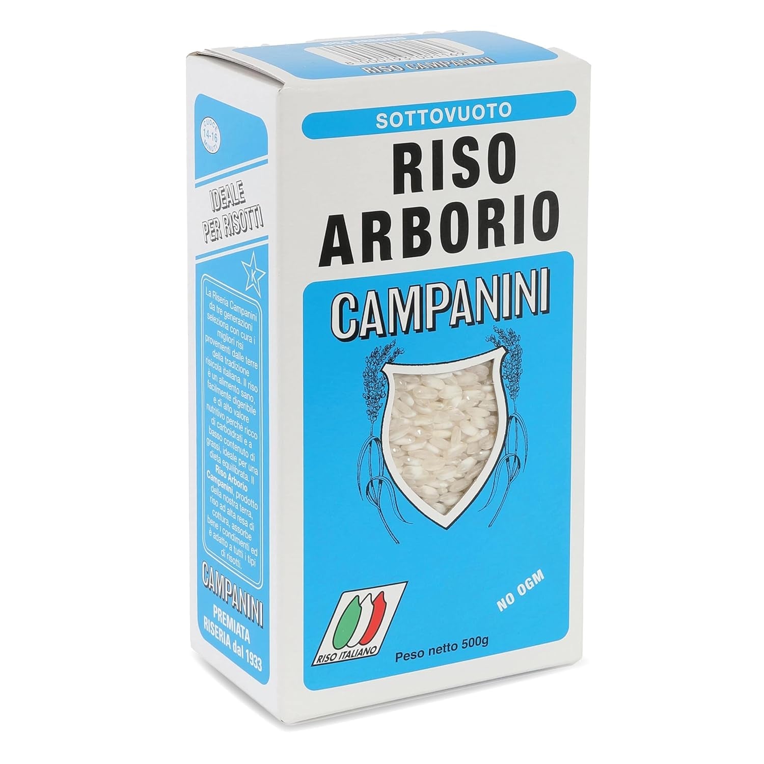 ‎Risera Campanini Risotto Ris 500 g – Italiensk Risotto Ris, Arborio Riso Ris, Krämig Risotto