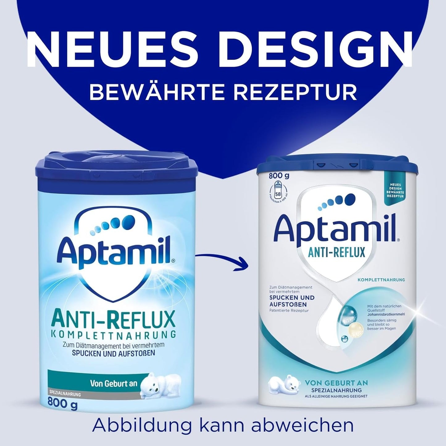 Aptamil Anti-Reflux - Komplett formel från födseln Kosthantering Kräkningar & uppstötningar Babymat Mjölkpulver 1 x 800g