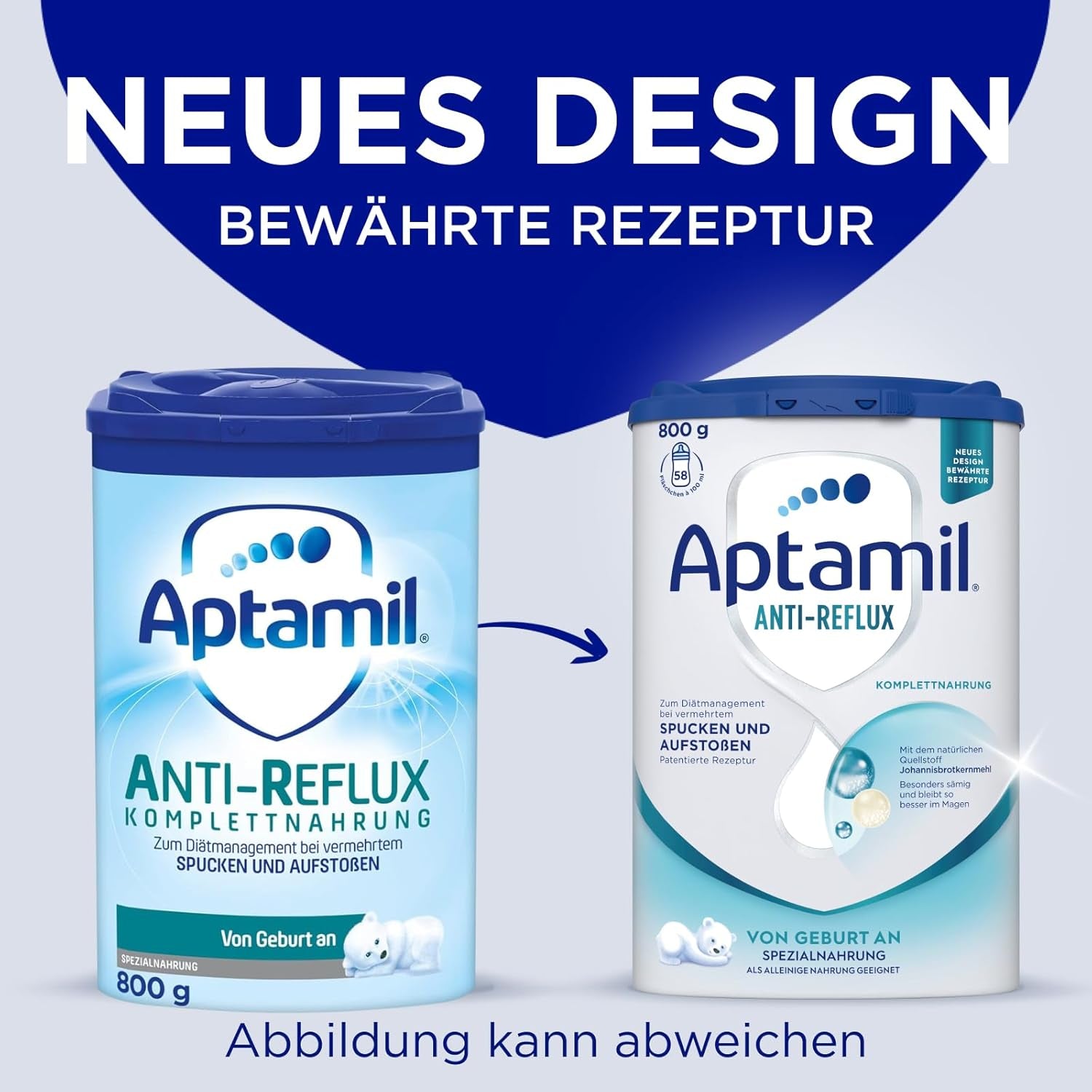 Aptamil Anti-Reflux - Komplett formel från födseln Kosthantering Kräkningar & uppstötningar Babymat Mjölkpulver 1 x 800g