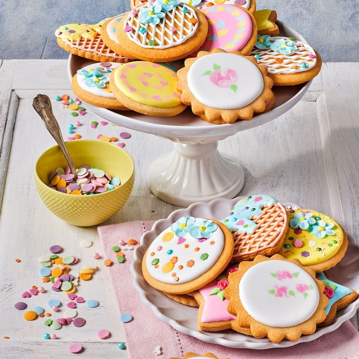 Funcakes Mix Für Royal Icing, Einfach Zu Berübenen, Zum Dekorieren Von Kuchen Und Keksen, Schöne Glasur, Nur Wasser Addenden, Halal., 450 G Glasuri och Decor Naty Shop