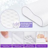 BDTFO Nacksmärta Memory Foam Kudde Ortopedisk cervikal konturkudde Nackstöd för rygg Magsömn med Tvättbart Andningsdragkedjeskydd Cervikal Ortopediska Kuddar Naty Shop