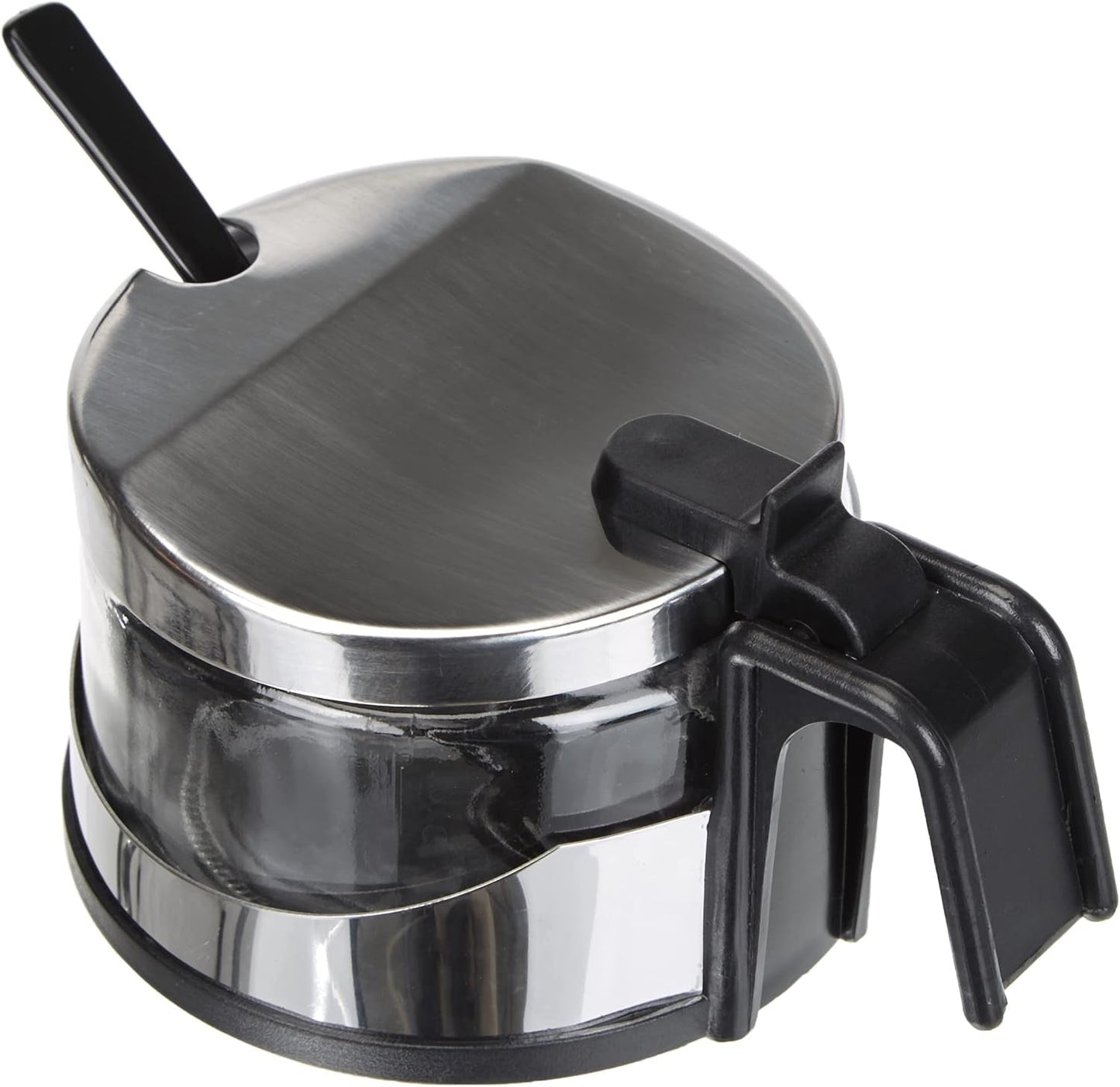 Classic Shaker, 250 ml, med sked, rostfritt stål, silver/transparent, 13 x 10 x 9 cm, 2 st.