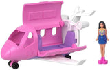 Mini BarbieLand Barbie docka och leksaksfordon, 1,5" docka och ikoniska färgskiftande överraskningsfordon, HYF40