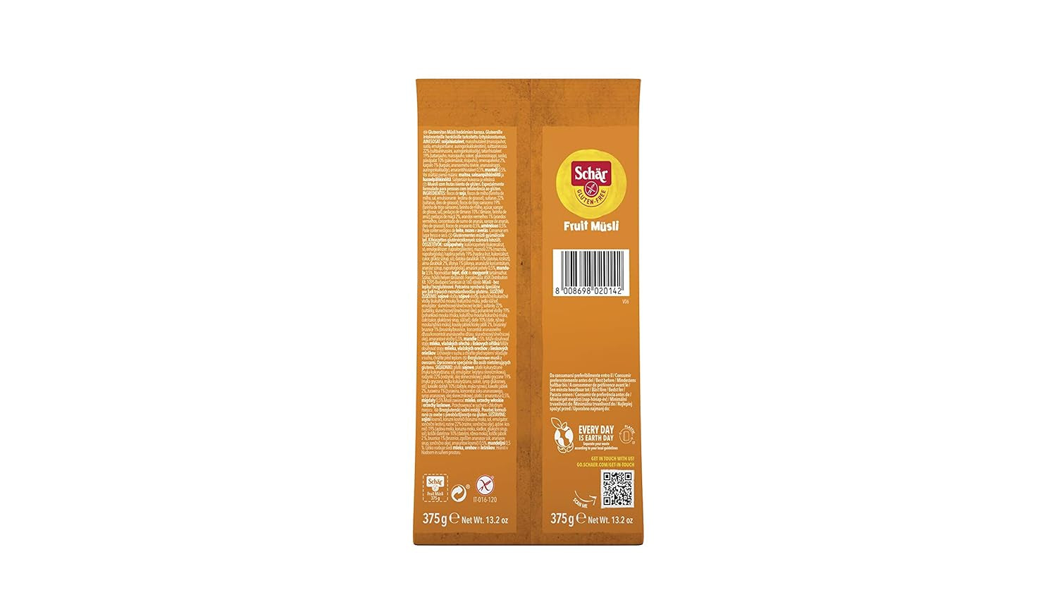 Früchtemüsli, 375 g Förpackning