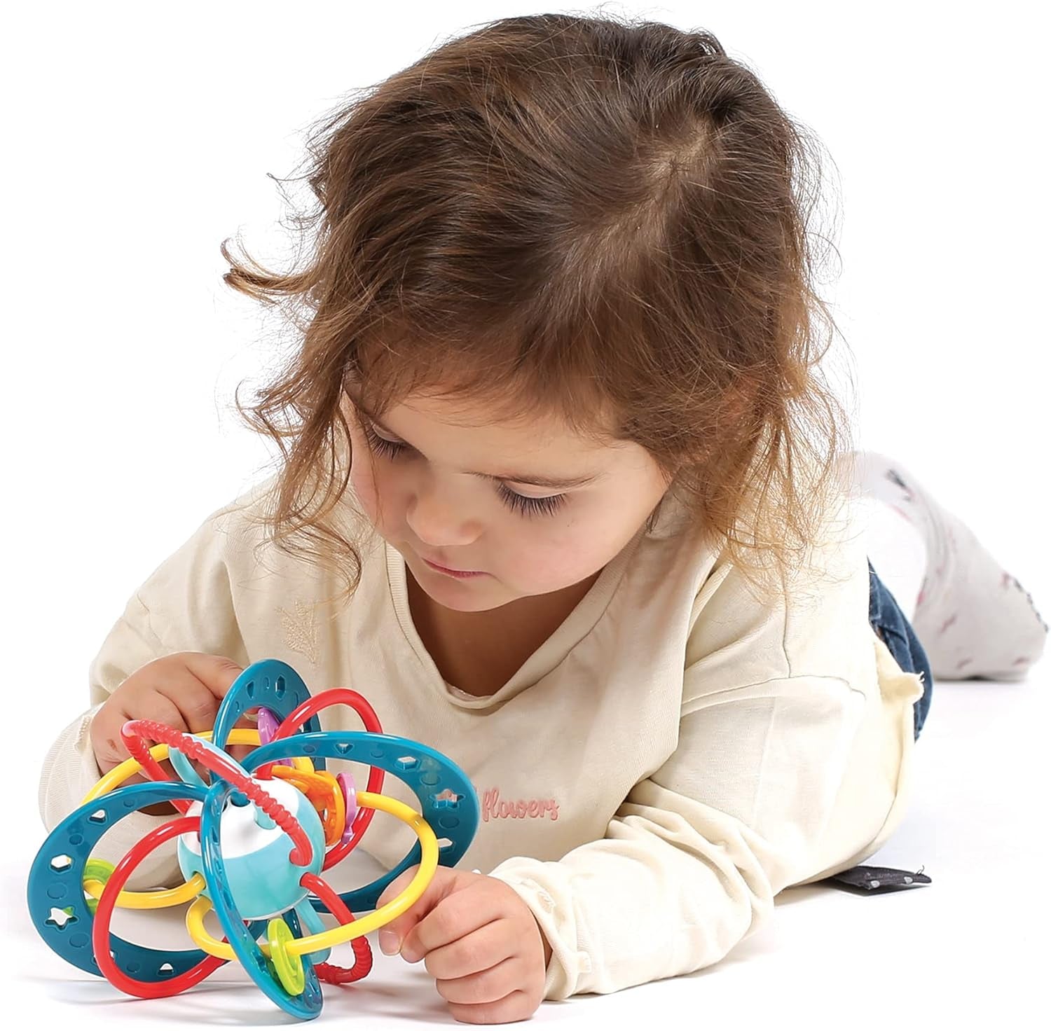 LUDI - Planet Bell - Leksak för barn - Från 3 månader - Levande färger, olika texturer och originalform - Främjar finmotorik och fingerfärdighet Bebe Naty Shop Toys