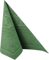 50 servetter "ROYAL Collection" 1/4-faldig 40 Cm X 40 Cm mörkgröna "Ornaments"