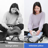 Gofodsil uppblåsbar nackkudde för flygplan Camping tåg och bilar med öronproppar Bärbar resekudde Uppblåsbar flygplans nackkuddar Set med 2 cervikala ortopediska kuddar Naty Shop