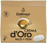Crema d'Oro milda och fina pads (16 Kaffee Pads) (Packung mit 4)