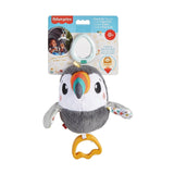 FISHER-PRICE Flap & Go Toucan - Barnvagn plyschleksak främjar finmotorik och sensoriska färdigheter för nyfödda från födseln HNX66 Baby Toys Naty Shop