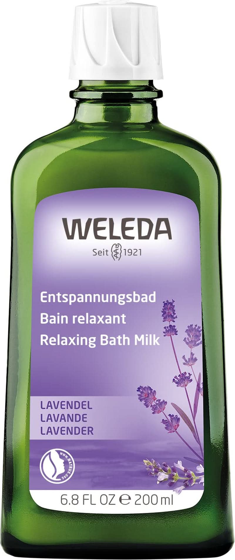 WELEDA BIO, hälsobad med naturlig kosmetika med äkta lavendelolja för att lugna sinnena och för en god sömn, 200 ml Dusch och bad Naty Shop