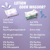 Naïf - Våtservetter utan plast - 162 stycken (3 förpackningar med 54 våtservetter vardera) - för spädbarn och barn - botten, kropp, ansikte - med aloe vera och bambu - 0% doft och alkohol