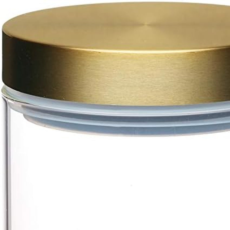 MasterClass Lufttät matförvaringsburk i glas med mässingslock, 700 ml (1,25 pts) Matförvaringslådor Naty Shop