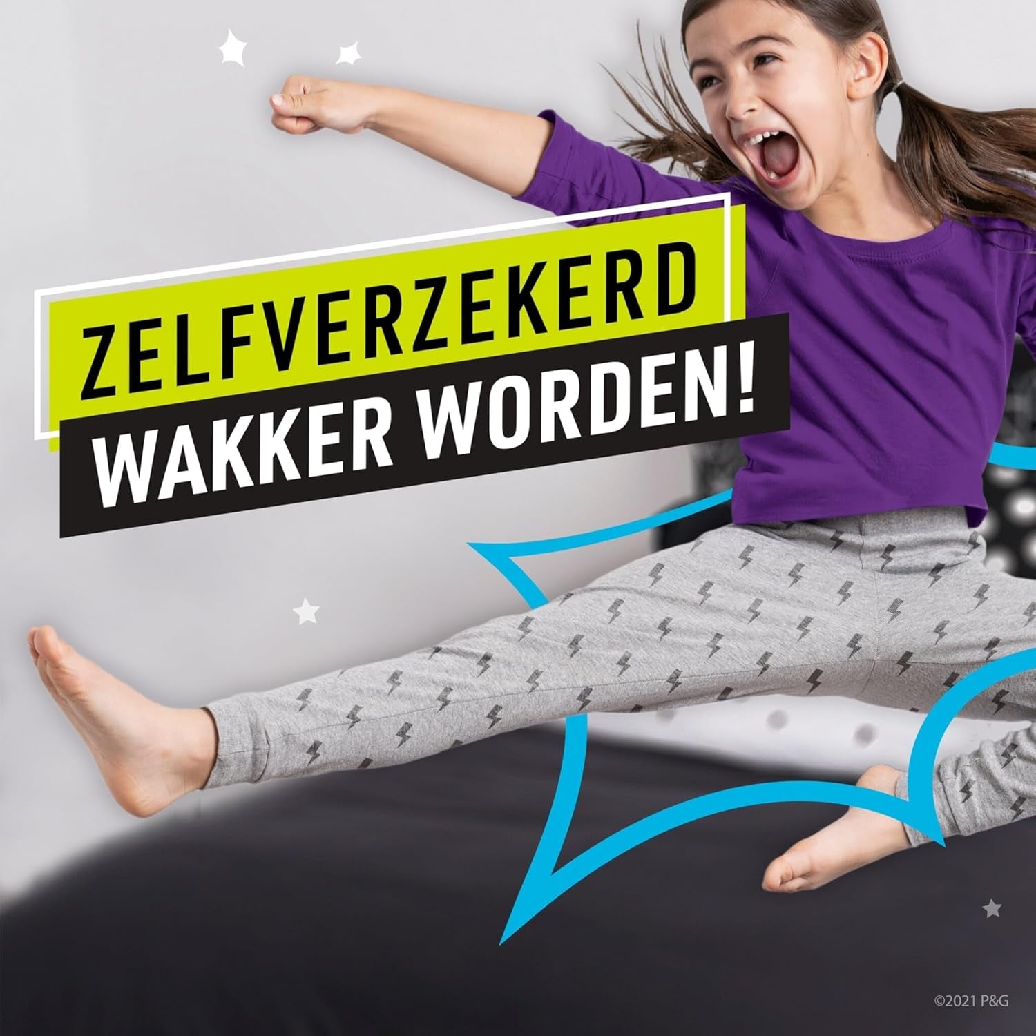 Pampers Pyjamasbyxor Enfärgade Hearts 4-7 år 60 Pyjamasbyxor 17-30kg Hela natten Läckageskydd