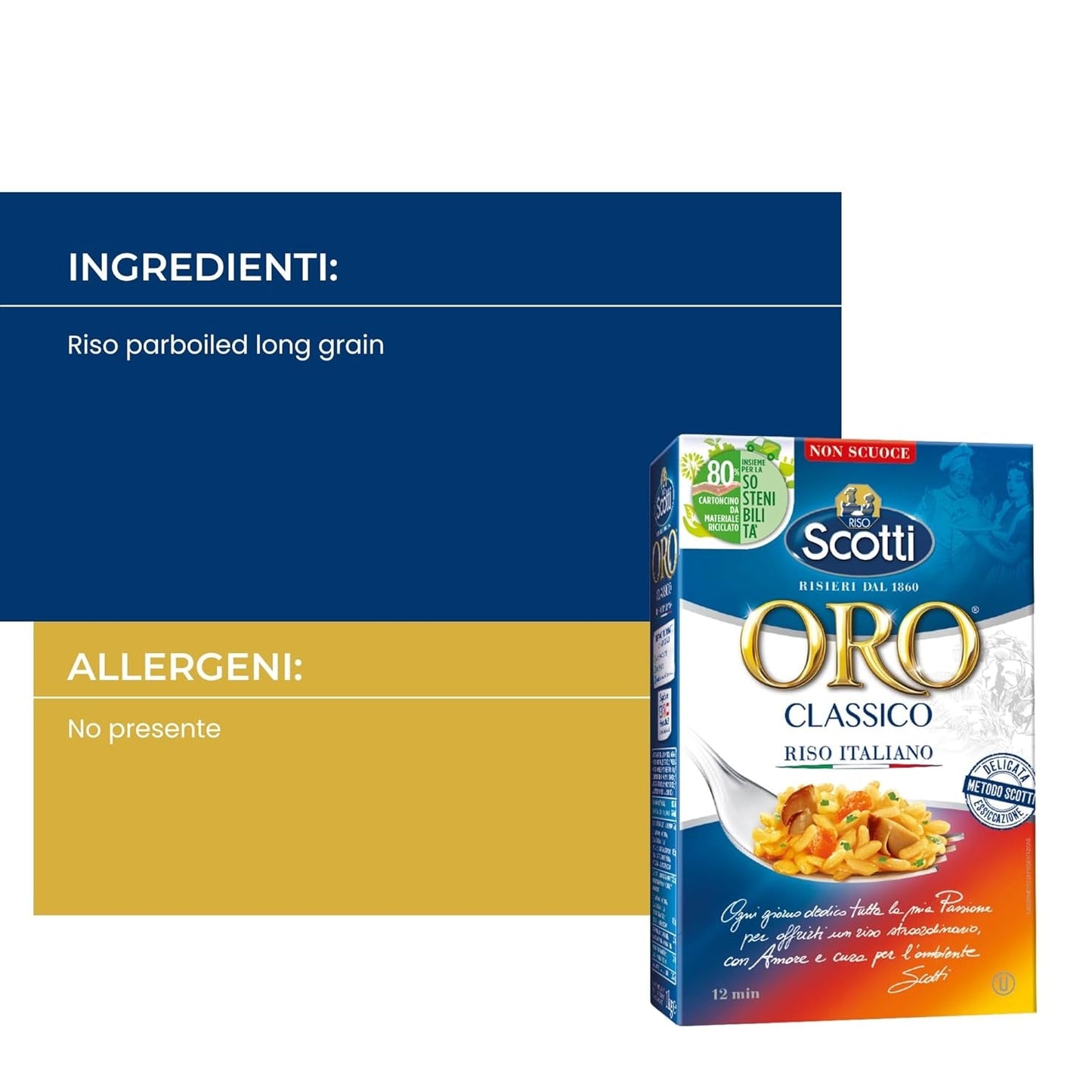 ORO Classico 1 kg italienskt förkokt ris