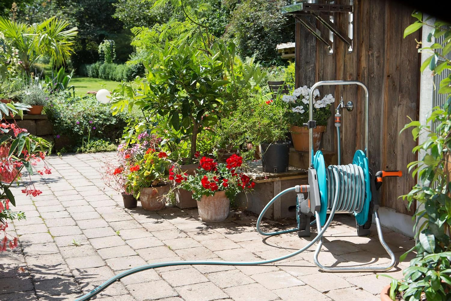 Gardena Classic Hose 19 mm (3/4 tum), 20 m: Universal trädgårdsslang av robust tyg, korsvävd, 22 bar sprängtryck, UV-beständig, inga systemkomponenter, 12 års garanti (18022-20)