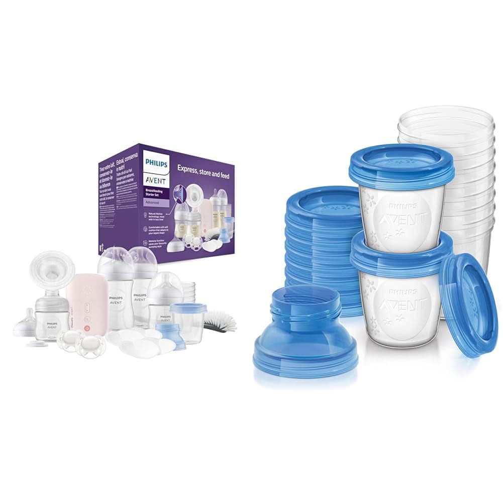 Philips Avent elektrisk bröstpump, presentset Tillbehör Mat och amning Baby Naty Shop Paket med förvaringssystem Bröstpump
