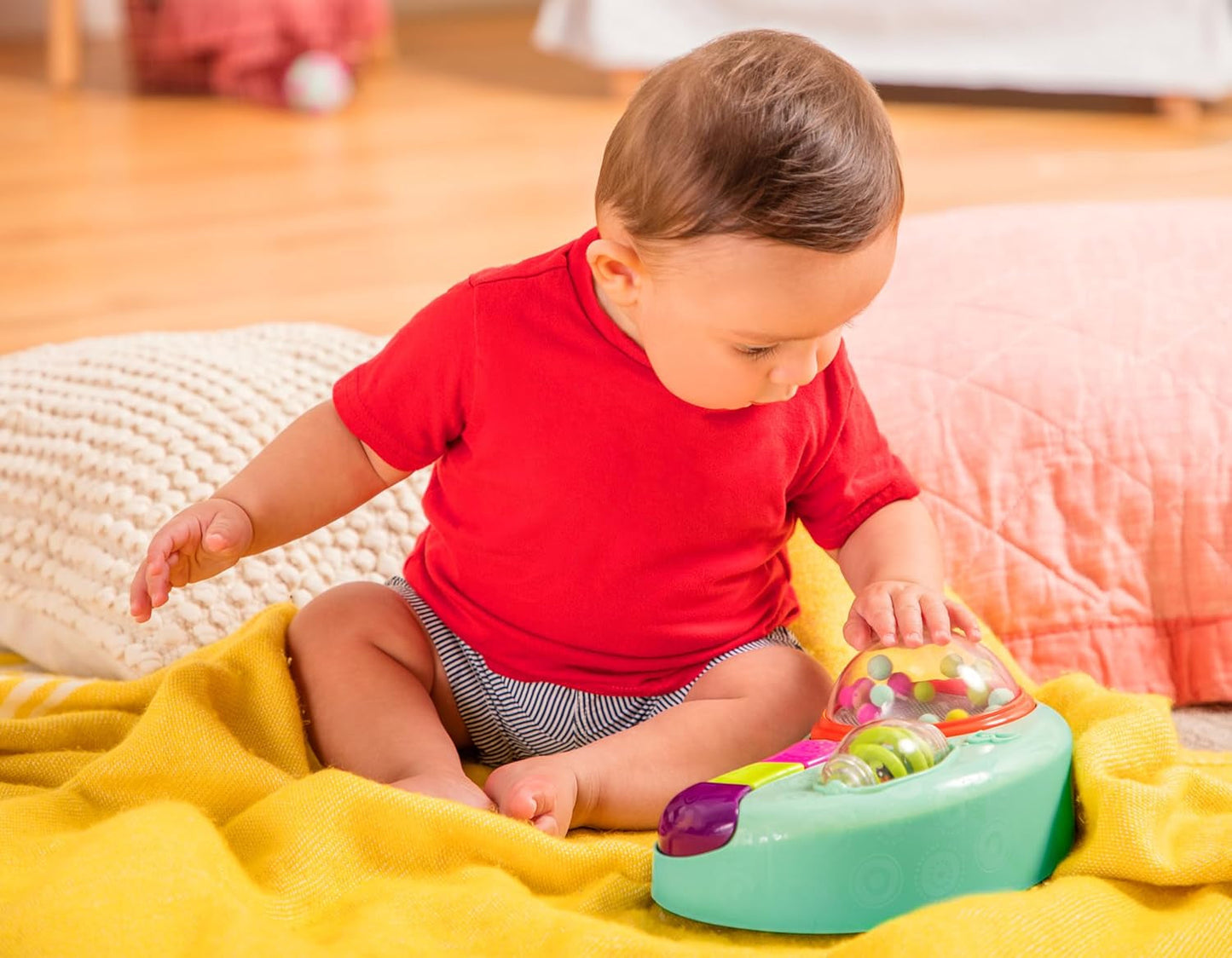 B. leksaker - Barnleksak för barnstol - Sugkoppsleksak med musik, ljus, ljud - Sensorisk leksak - Motorisk leksak för barn - från 6 månader - Whirly Pop Baby Toys Naty Shop