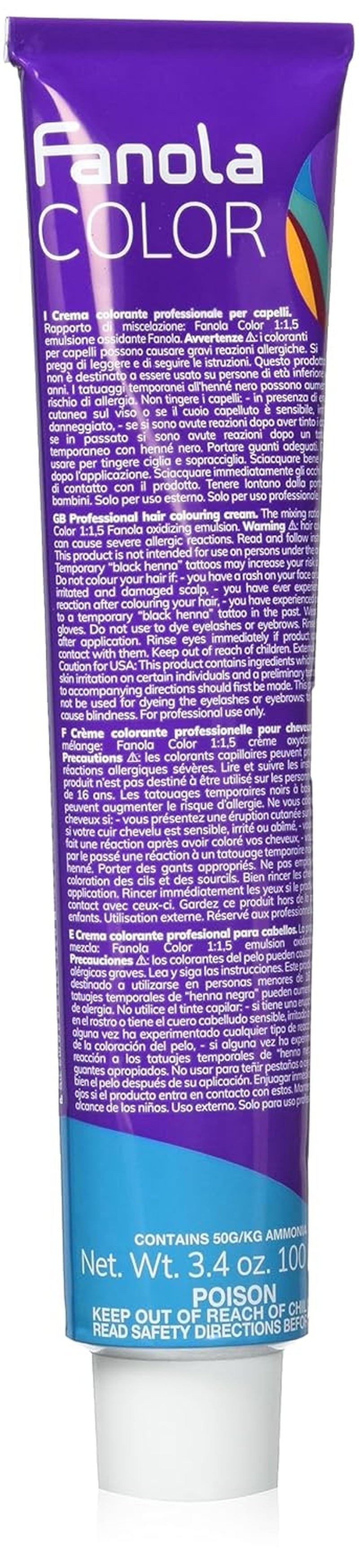 Fanola crema colore Färgkräm 7.0 Blond, 100 ml Hårfärgning Naty Shop 11.2 Super Blond