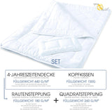 Aqua-Textil Soft Touch Set för barn Täcke 100 X 135 Cm 250G och 350G med kudde 40 X 60 Cm 150G Täcke 4 säsonger Klimatkontroll Oeko-Tex Täcken och täcken Naty Shop