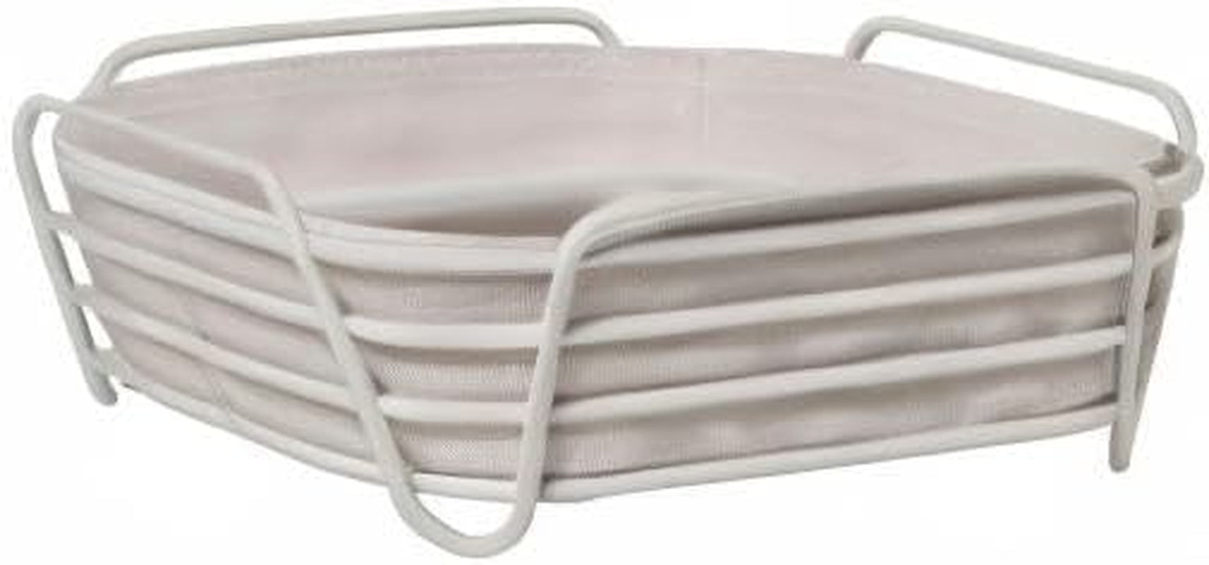 Blomus -DELARA- brödkorg storlek L, fyrkantig, avtagbar tygpåse, elegant design, 26 x 26 cm, Moonbeam färg (64075) Matförvaringslådor Naty Shop