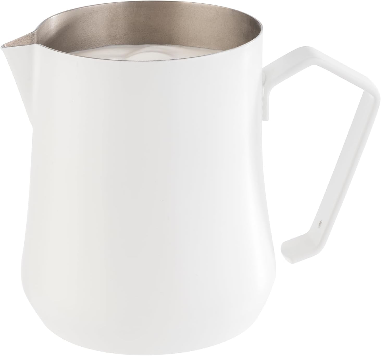 APS 10361 Universal mjölkmugg, rostfritt stål, elektrostatiskt målad vit, 0,5 liter