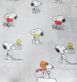 Kanguru Säng, överkast, fleecefilt för dubbelsäng, mikrofiberfilt, Snoopy Peanuts GREY, 230X230Cm, sommarfilt, sovrumsöverkast Sängar och filtar Besuche den Kanguru-Store