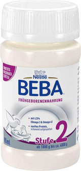Mat för för tidigt födda barn BEBA Level 2, Specialfoder för för tidigt födda barn och lågviktiga nyfödda, färdig att dricka, förpackning om 32 (32 x 90 ml) Naty Shop