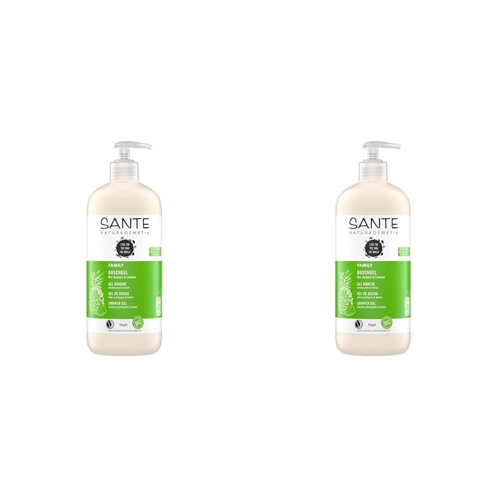 SANTE Natural Cosmetics Uppfriskande duschgel med citrusdoft, 950 ml Dusch och bad Naty Shop 2 st x 950 ml Fruktig, fräsch