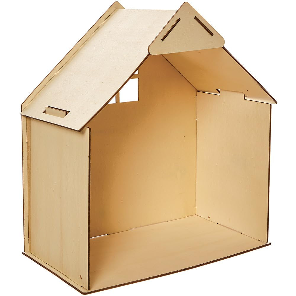 Baker Ross FN199 Dollhouse Kit - 1-pack, Kids Dollhouse Kit, Craft Kit Dollhouses Naty Shop