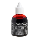 Sugarflair Deep Red Food Coloring - Ätbar flytande matfärgning, Airbrush-färg för tårtor, muffins, frosting och tårtdekorationer - 60 ml