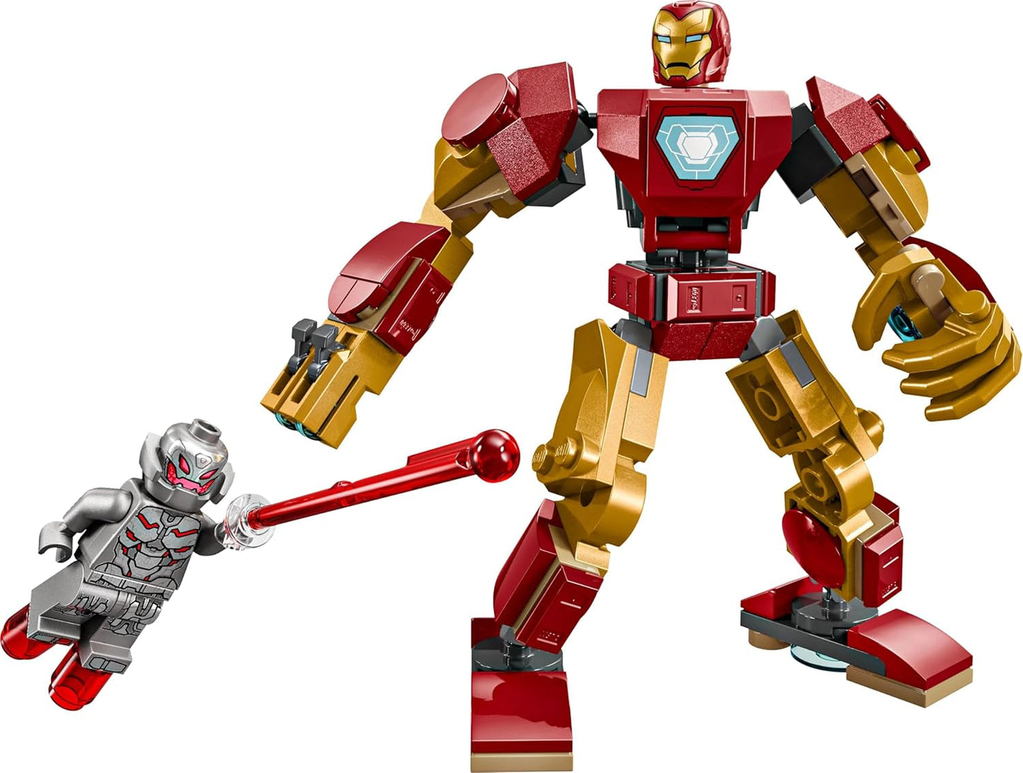 LEGO Marvel Iron Man Mech vs. Ultron - Superhjälteleksak med 2 minifigurer - Actionfigur med rörliga armar, ben och fingrar - Present till pojkar och flickor i åldern 6+ 76307 Besuche den LEGO-Store byggset