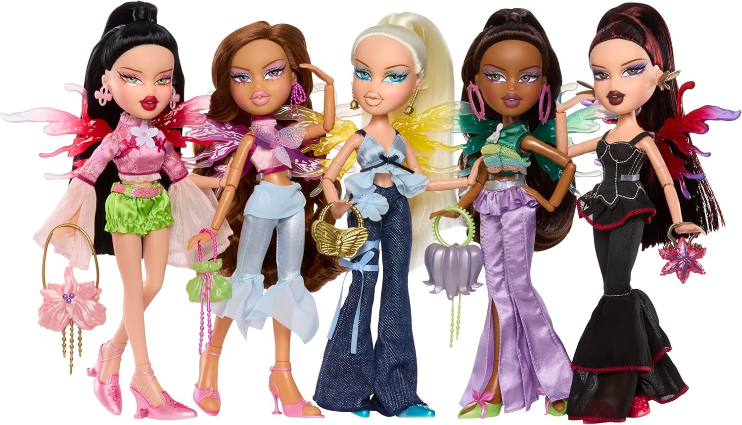 Bratz Fashion Pixiez Sasha Doll - Fantastisk samlardocka med äkta mode och accessoarer, vingar som förvandlas till en ring