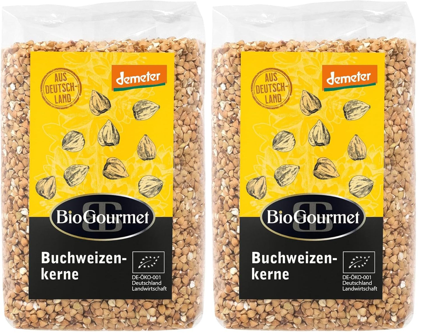 Bovete BioGourmet Demeter – 500g påse | Glutenfri, fiberrik och regional | Från tyskt ekologiskt jordbruk (Baden-Württemberg/Bayern) | Perfekt för müsli, sallader och tillbehör