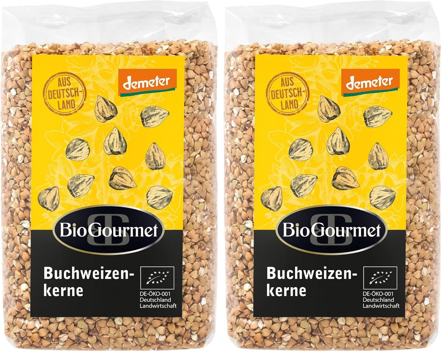Bovete BioGourmet Demeter – 500g påse | Glutenfri, fiberrik och regional | Från tyskt ekologiskt jordbruk (Baden-Württemberg/Bayern) | Perfekt för müsli, sallader och tillbehör