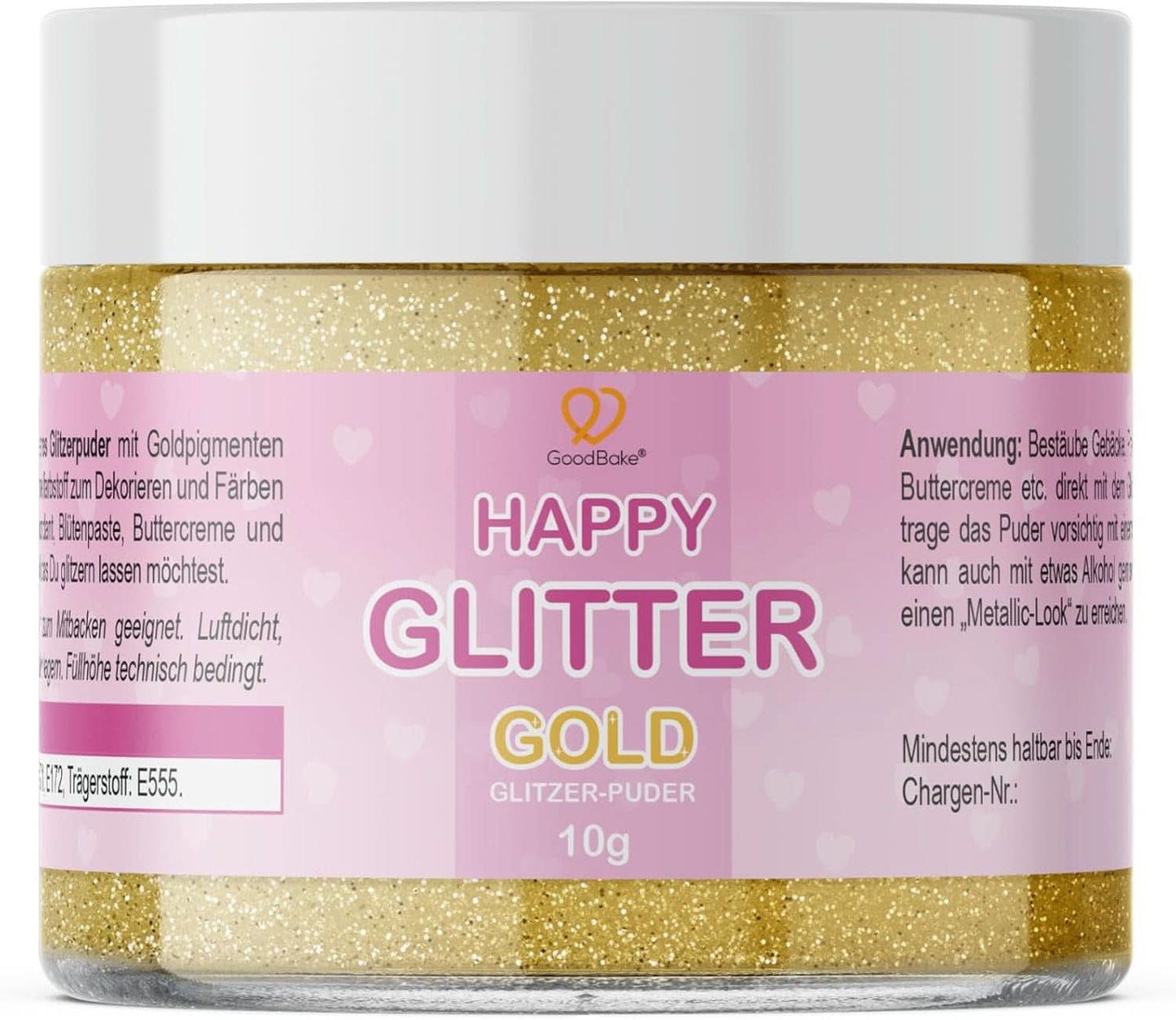 Goodbake Happy Glitter Gold - Ätbart matglitter, 10 gram Glitter Naty Shop Gold